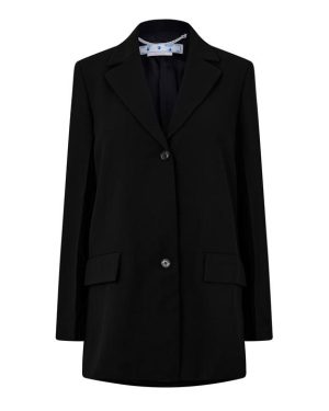 OFF WHITE Single Breasted Blazer - Black