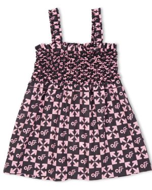 OFF WHITE Smock Dress Infants - Black