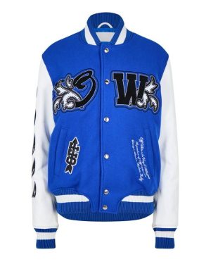 OFF WHITE Varsity Jacket - Blue