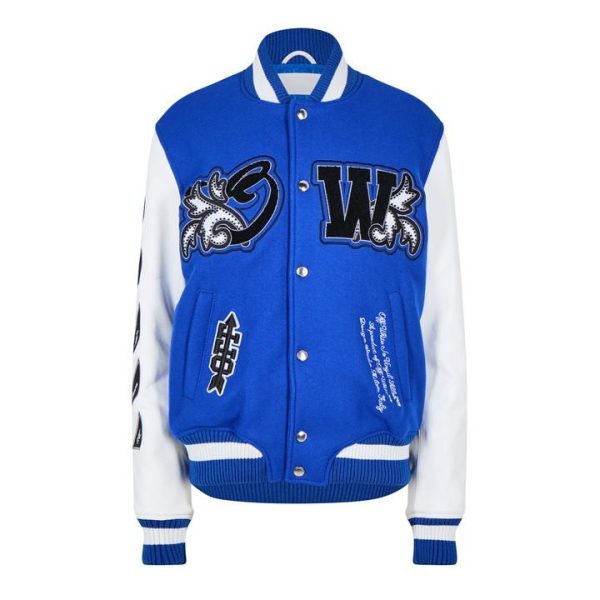 OFF WHITE Varsity Jacket - Blue