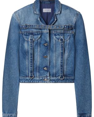 OFF WHITE WOMENS CARGO CROP JACKET Size: 42, colour: BLUE
