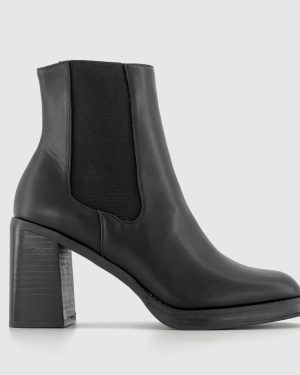 OFFICE Womens Announce Platform Chelsea Boots Black, 8