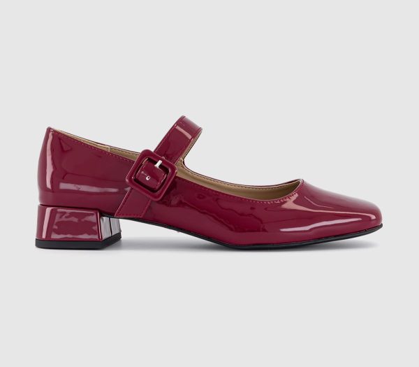 OFFICE Womens Fujio Patent Mary Janes Berry Red, 3
