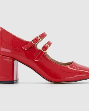 OFFICE Womens Madden Two Strap Mary Janes Dna Red Patent, 9