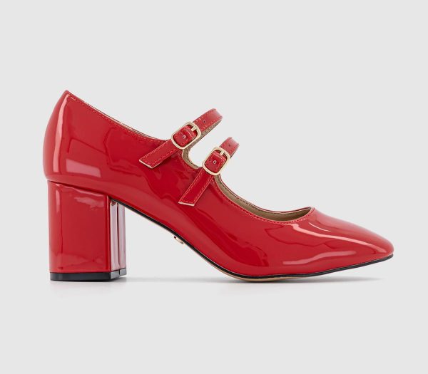OFFICE Womens Madden Two Strap Mary Janes Dna Red Patent, 9