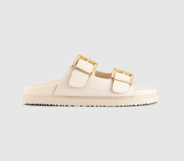 OFFICE Womens Sunkissed Double Strap Chunky Sliders Off White, 8