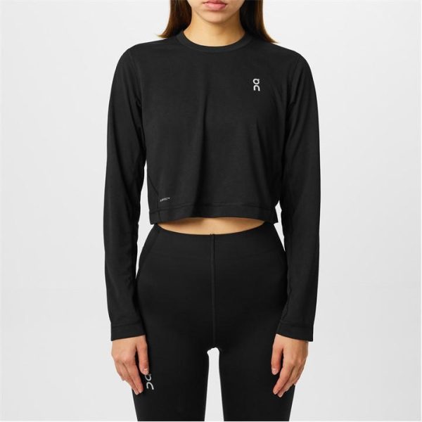 ON Active Long-T Crop Top - Black