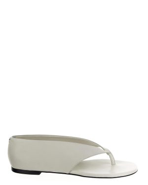 Oblique Wedged Leather Sandals