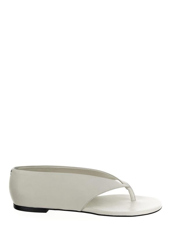 Oblique Wedged Leather Sandals