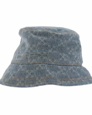 Off White Monogram Denim Bucket Hat - Blue