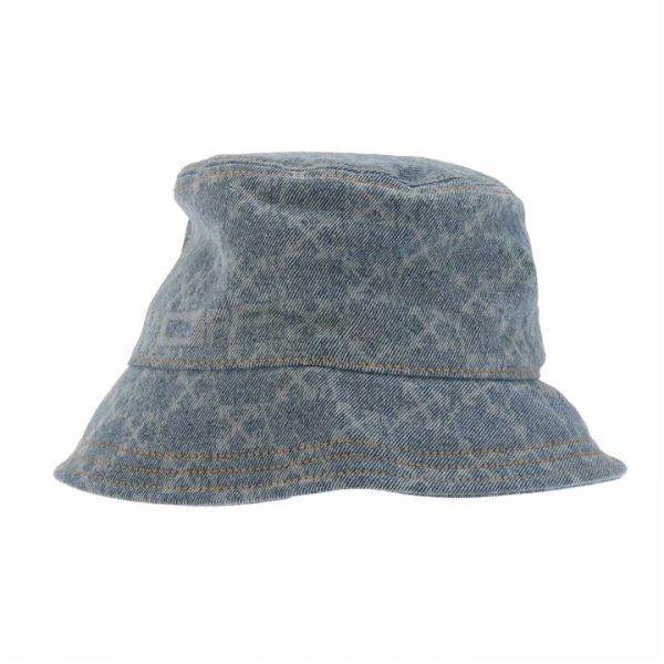 Off White Monogram Denim Bucket Hat - Blue