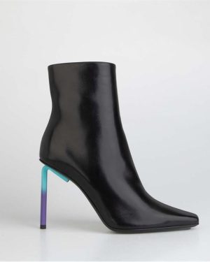 Off White Nappa Grad High Allen Ankle Boots - Black