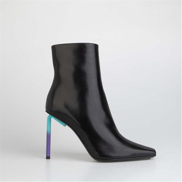 Off White Nappa Grad High Allen Ankle Boots - Black