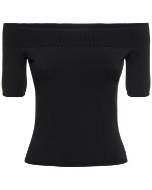 Off-the-shoulder Stretch Knit Top