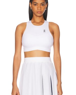 On Court Crop Top in White - White. Size L (also in M, S, XS).