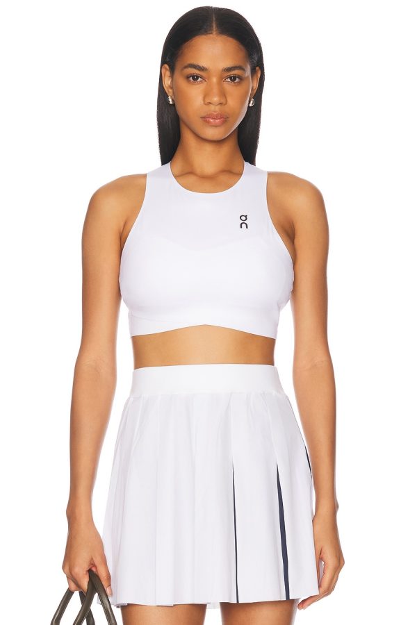 On Court Crop Top in White - White. Size L (also in M, S, XS).