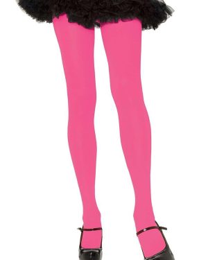 Opaque Pink Nylon Adult Tights