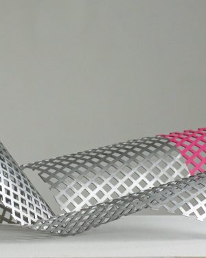 Organic Abstract Sculpture By Igor Vasylenko, 46 X 17Cm, Pink Stockings