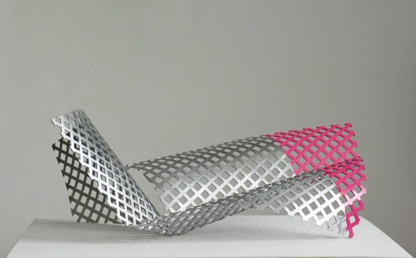 Organic Abstract Sculpture By Igor Vasylenko, 46 X 17Cm, Pink Stockings