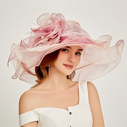 Organza Kentucky Derby Hat / Fascinators / Headdress with Tiered 1 PC Party / Evening / Business / Ceremony / Wedding / Tea Party Headpiece dress to impress Race Day Dress 2025