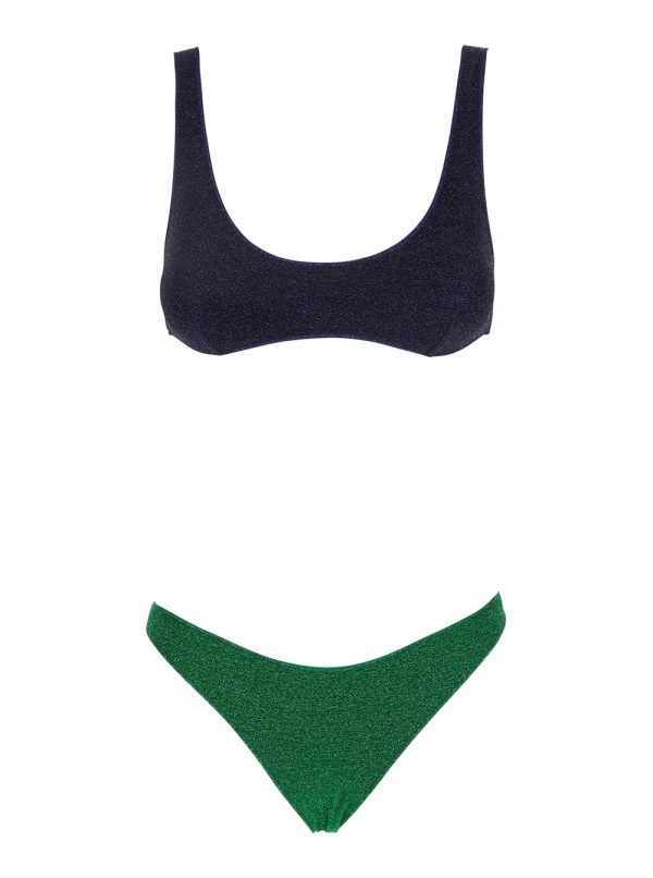 Oseree lumiere Sporty Multicolor Bi-color Bikini Set In Tech Fabric Woman