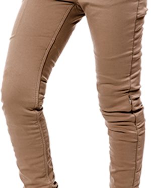 Overlap Jane Ladies Motorcycle Leggings, beige, Size 26 for Women