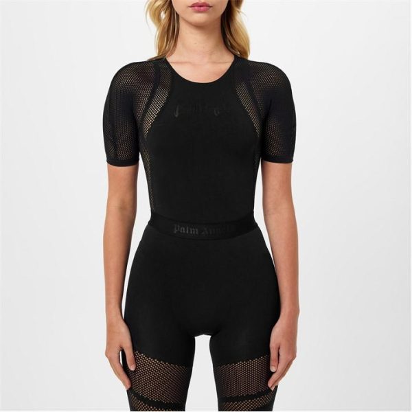 PALM ANGELS Seamless Bodysuit - Black