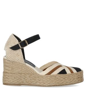 PALOMITAS SICILY BLACK WEDGE ESPADRILLE