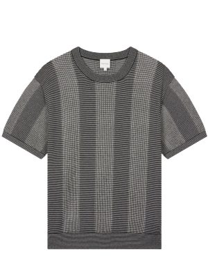 PAUL SMITH KNITTED STRIPE T SHIRT Size: XXL, colour: BROWN