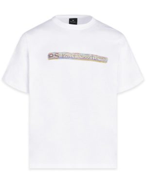 PAUL SMITH PS BRUSH STROKE T SHIRT Size: XXL, colour: WHITE