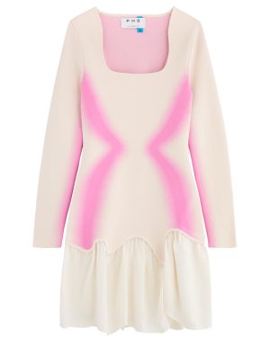 PH5 Bella Intarsia Knitted Mini Dress - Pink - S (UK8-10 / S)