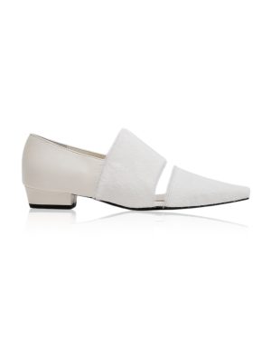 PITON PISODE - Hov Cut-Out Calf Hair Leather Loafers - White - IT 39 - Moda Operandi