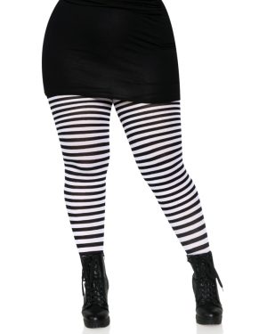 PLUS SIZE STRIPED TIGHTS 3X-4X