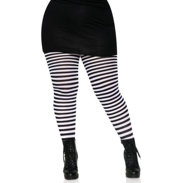 PLUS SIZE STRIPED TIGHTS 3X-4X