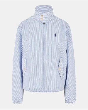 POLO RALPH LAUREN Seersucker Windbreaker Jacket - Blue