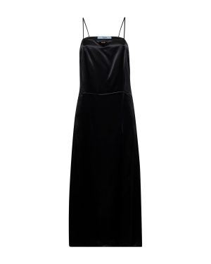 PRADA ABBIGLIAMENTO | Black satin slip dress | Women | 40