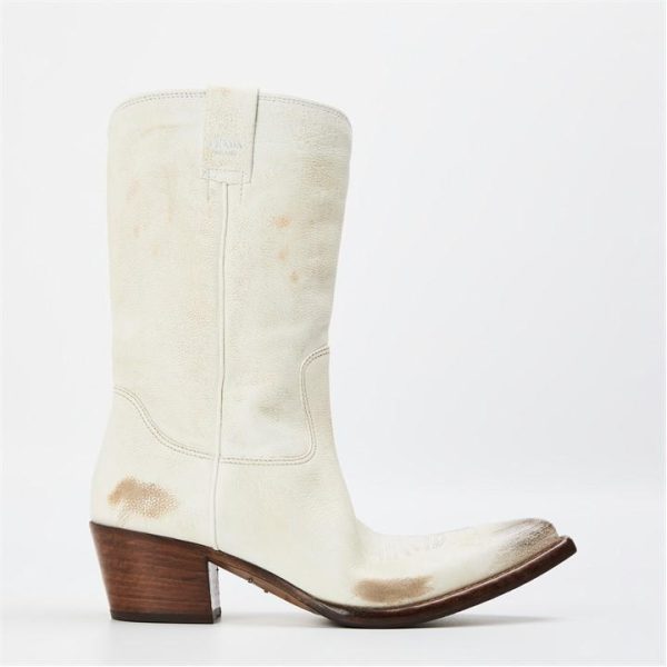 PRADA Cowboy Boots - White