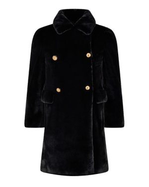 PRADA Double-Breasted Coat - Black