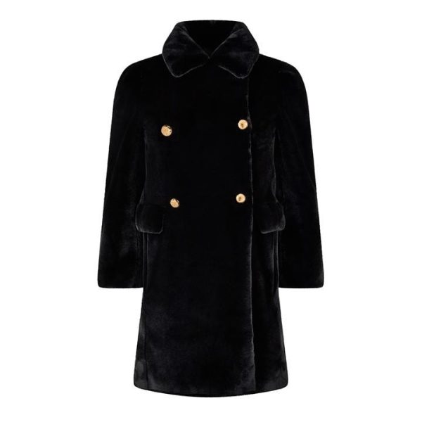 PRADA Double-Breasted Coat - Black