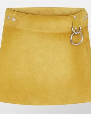 PRADA Suede Mini Skirt - Yellow