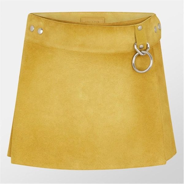 PRADA Suede Mini Skirt - Yellow