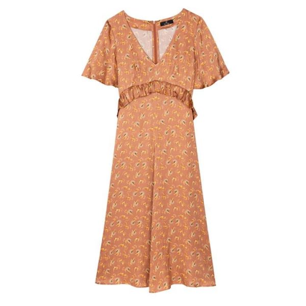PS PAUL SMITH Paisley Midi Tea Dress - Pink