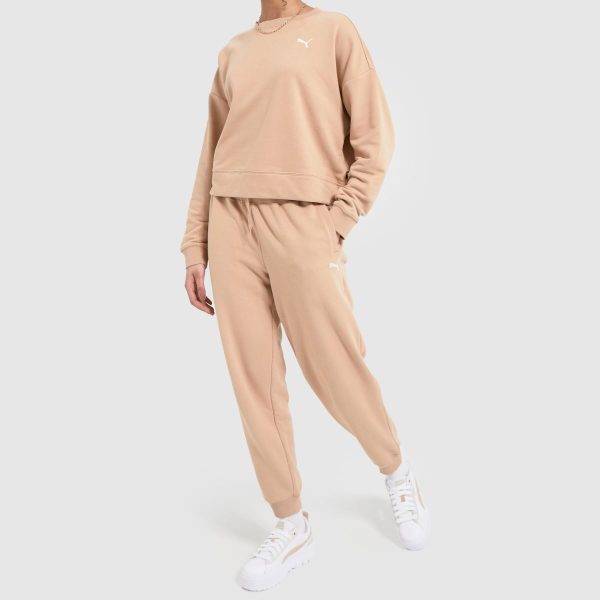 PUMA Sweatshirt Lounge Set in Beige