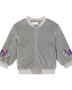 Paade Mode Embroidered velvet bomber jacket