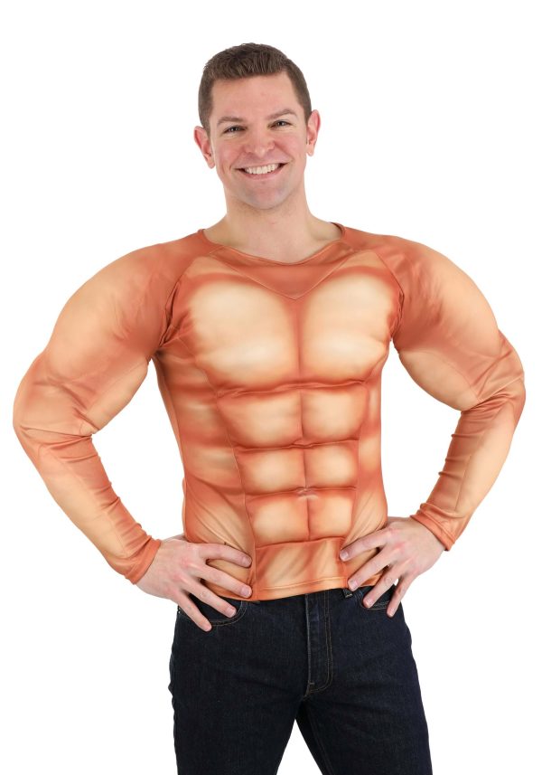 Padded Muscle Fancy Dress Costume Shirt for Adults | Fancy Dress Costume Accessories
