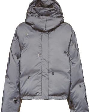 Padded Quilt Puffer Logo Jacket