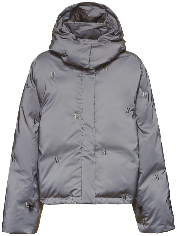 Padded Quilt Puffer Logo Jacket