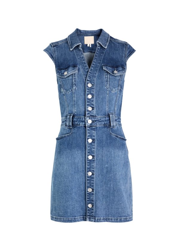 Paige Jaxsyn Stretch-denim Mini Dress - Blue - XL (UK16 / XL) - XL (UK16 /xl)