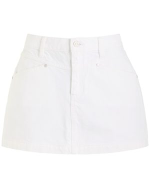 Paige Ryder Denim Mini Skirt - White - 30 (W30 / UK12 / M)