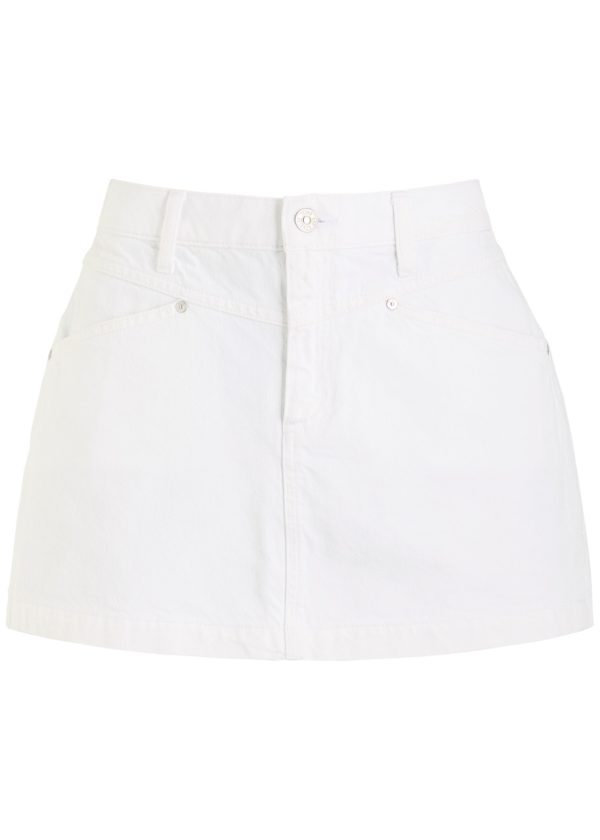 Paige Ryder Denim Mini Skirt - White - 30 (W30 / UK12 / M)